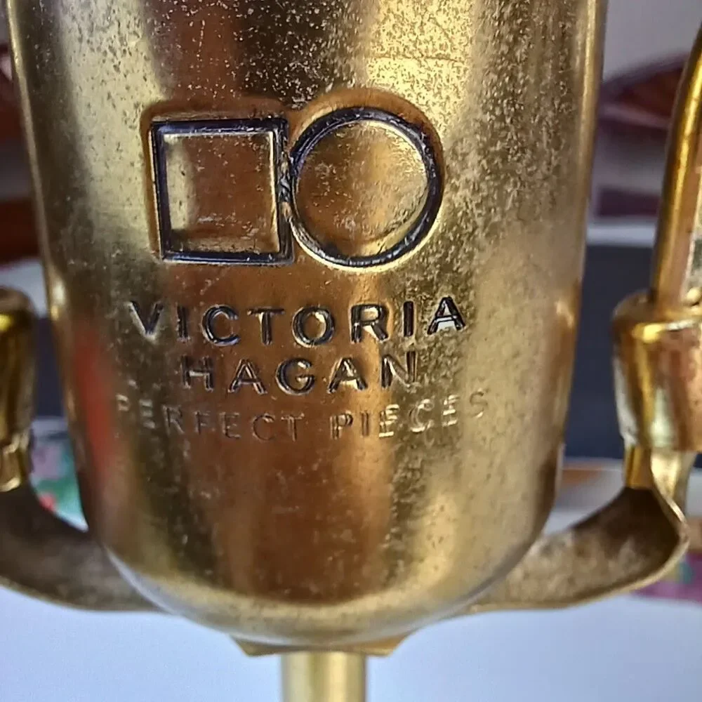 Victoria Hagan Perfect Pieces Rare Modernist Cubed Glass Table Lamp Shade